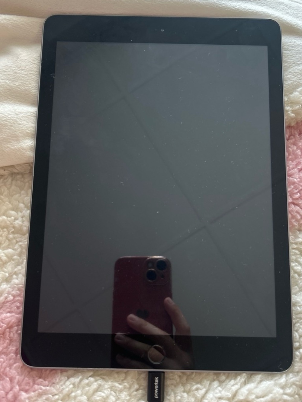 Apple Black Tablet with Front Camera and Home Button